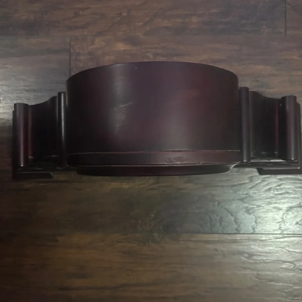 Daniel Dakota Westminster Chime Table Clock‎ Burgundy Wood Finish Decor